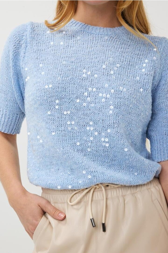 SWEATER SEQUINS SP25 02021 619 SKY BLUE